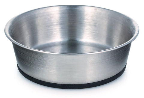 Proselect Stainless Steel Dog Bowl with Rubber Base, 4-1/2-Inch, 9-Ounce