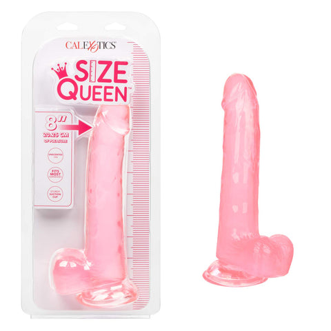 CalExotics Size Queen 8 Inch Dildo with 5.5 Inch Shaft Circumference and Sturdy Suction Cup - Pink SE-0261-05-2
