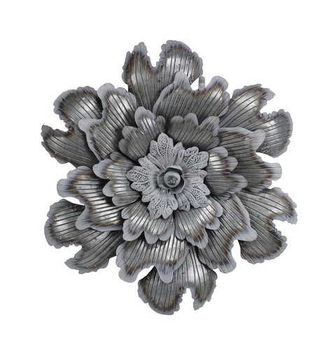 Cheungs Galvanized Metal Flower Wall Decor