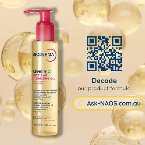 Bioderma Sensibio Micellar Cleansing Oil, 1st Ecobiological Micellar Formula Gentle Face Cleanser That Deeply Cleanses