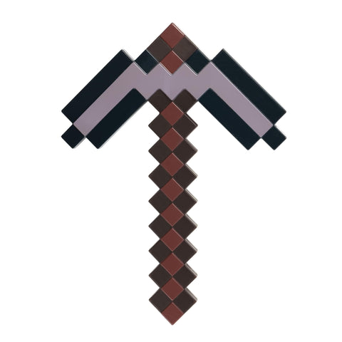 Minecraft Netherite Pickaxe Costume Accessory, Official Plastic Dress Up Prop, One Size