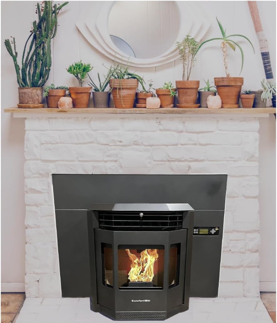 HP22i Pellet Stove Fireplace Insert Heats 2800 sq.ft 47 lb Hopper Capacity