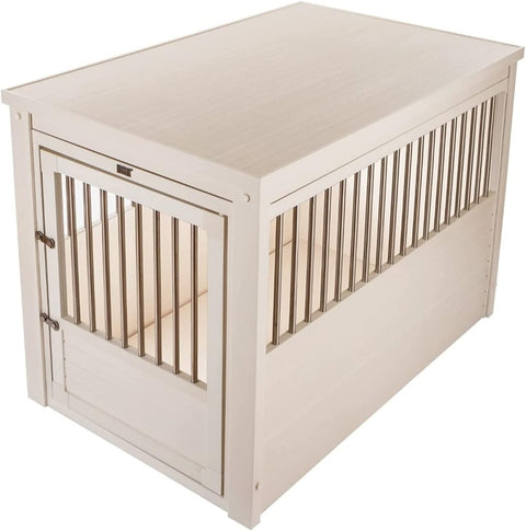 Pet Crate/End Table Medium Indoor Pet Crate Antique White