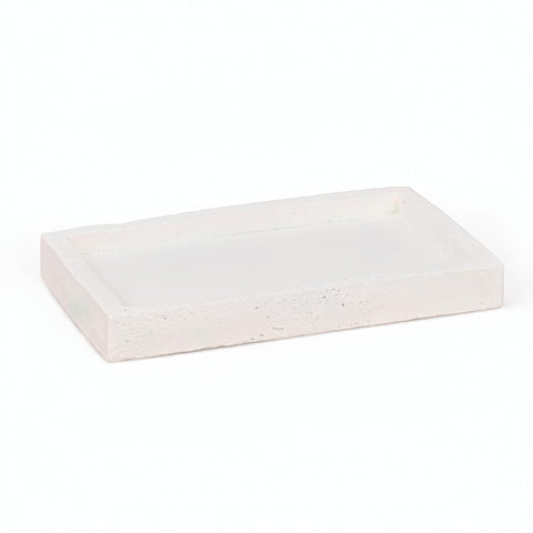 Avice 9.75" Decorative Rectangular Tray - Stone Style MGO Rustic Minimalist Design - Natural Beige Finish - for Tabletop or Living Room - by Cheungs