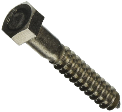 The Hillman Group 832084 1/2 x 3-Inch Stainless Steel Hex Lag Screw, 25-Pack