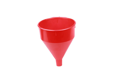WirthCo 32006 Funnel King Red Polyethylene Funnel with Screen/Strainer, Funnel for Oil, Fuel, Gas, and Automotive, Large 6-quart Capacity