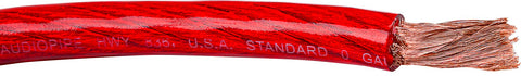 Audiopipe 0 Gauge Power Wire, Primary Automotive Power Wire, 50 Feet (Red, 25 ft)