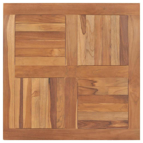 vidaXL Table Top - Solid Teak Wood Square, Durable, Weather-, Fine Sanded Finish, Versatile for Indoor/Outdoor Use, Easy to Clean - 31.5"x31.5"x1"