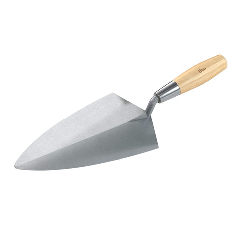 Bon 72-352 Brick Trowel - Carbon Steel Philadelphia 11-inch Wood Handle - For Brick, Block and Stone Masonry Construction
