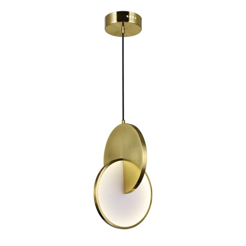 CWI Lighting 1206P10-1-629 LED Mini Pendant with Brushed Brass Finish