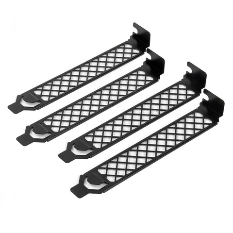 Vented PCI Slot Cover Plate 4 pcs in one Pack Black Improves cooling performance for Fully opened expansion slots Cases