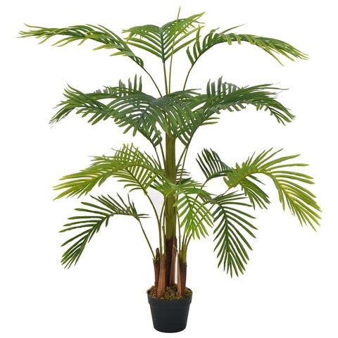 vidaXL 47.2" Artificial Plant Palm - Realistic Greenery Decoration for Home or Office - Comes with a Pot - Low Maintenance Indoor Plant