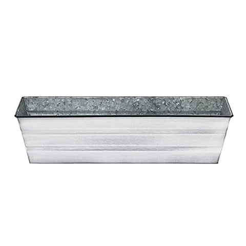 Oakestry Small Cape Cod White Flower Box Planter – Compact Outdoor Container Garden with Drainage Hole, Traditional Plated Design & Multiple Mounting Options for Railings or Walls