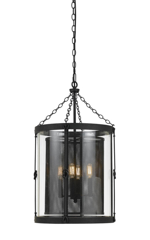 Cal Lighting FX-3617-4 Restoration Four Light Chandelier from Westchester Collection in Bronze/Dark Finish, 17.00 inches