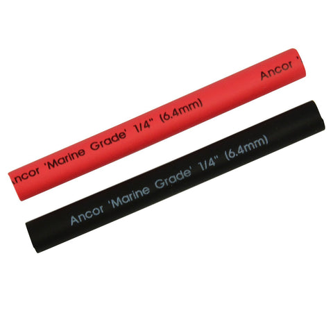 Ancor 305602 Marine Grade Electrical Adhesive Lined Heat Shrink Tubing (1/2-Inch Diameter, 3-Inches Long, Black/Red, 2-Pack)