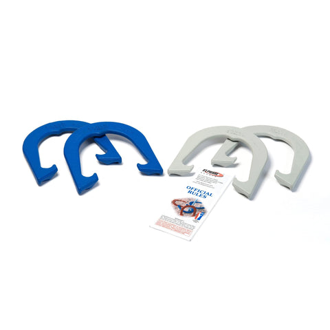 St Pierre Sports Eagle Tournament Horseshoe Set, Blue/Gray