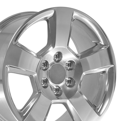 OE Wheels CV76 20 Inch Rim Fits Tahoe Style 6x139.7 20x9 Polished - Hollander 5652 (1)