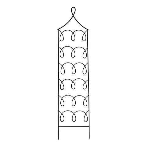 Overstock Achla Designs 72" H Black Powdercoated Wrought Iron Outdoor Garden Gingerbread Cottage Trellis