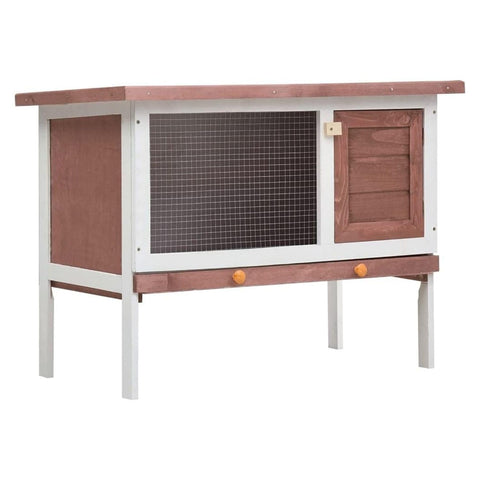 Oakestry Wooden Outdoor Rabbit Hutch Spacious Bunny Shelter Durable Hutch Structure Removable Tray Ventilated Wire Enclosure Garden Animal Habitat Sturdy Frame Secure Cage Waterproof Housing