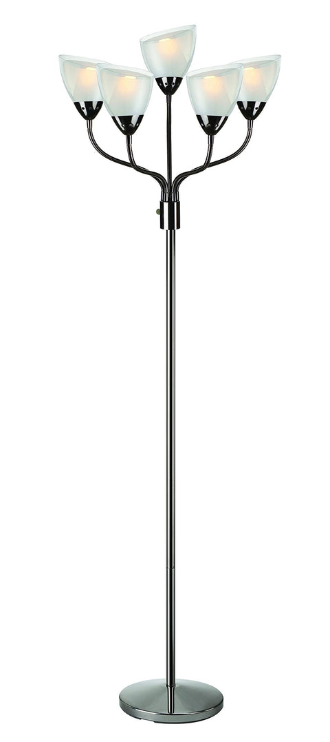 Lite Source LS-82117 Elitia 5-Light Floor Lamp, Gun Metal