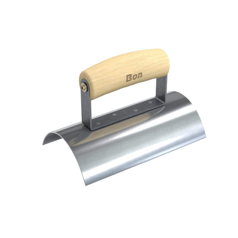 Bon 12-560 4-Inch by 7-Inch Wall Capping Tool with Single Wood Handle, Stainless Steel