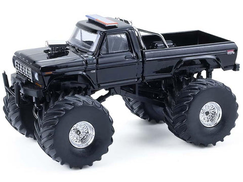 1979 F 250 Monster Truck Shelby Township Police, Michigan Black Kings of Crunch - Hot Pursuit Special Edition 1/64 Diecast Model Car by Greenlight 49170B
