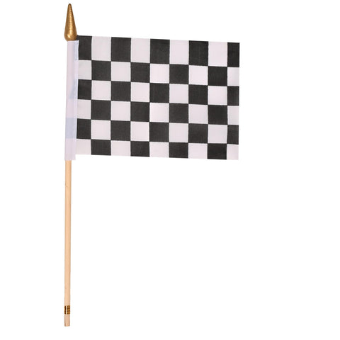 Beistle 12-Pack Checkered Rayon Flags, 4 by 6-Inch