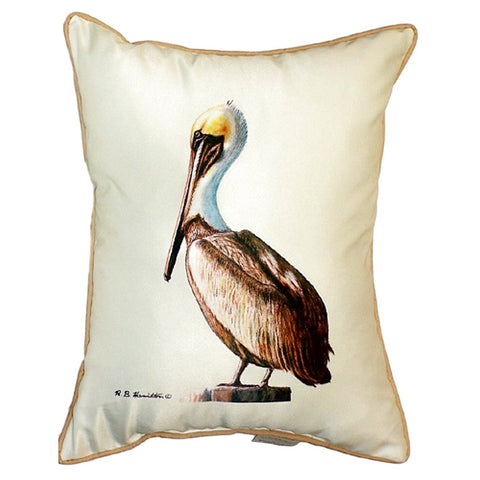 Coastal Pelican Indoor / Outdoor Pillow Size: Large