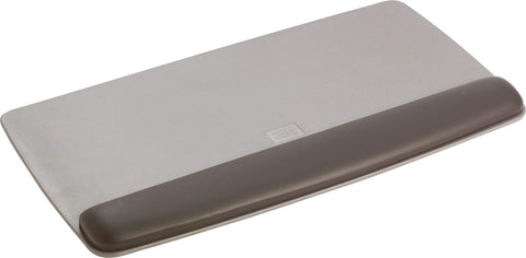 3M Gel Wrist Rest for Keyboard WR420LE - Keyboard Platform with Wrist Pillow - Black, Metallic Grey