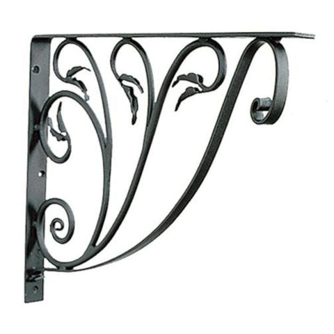 Achla Designs Wrought Iron Leafy Leaf Mail Box Shelf Bracket