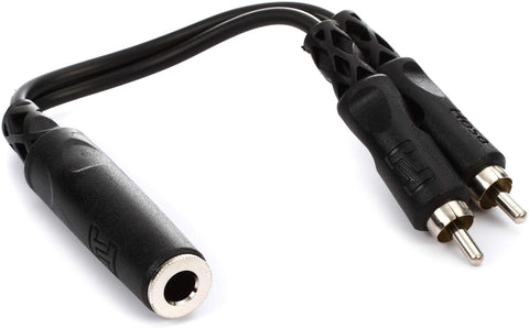 Hosa YPR-131 Y Cable, 1/4 Inch TSF to Dual RCA