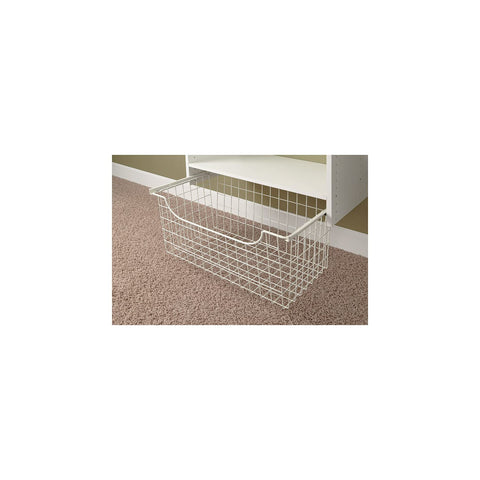 Easy Track Hanging Wire Basket, 12", White