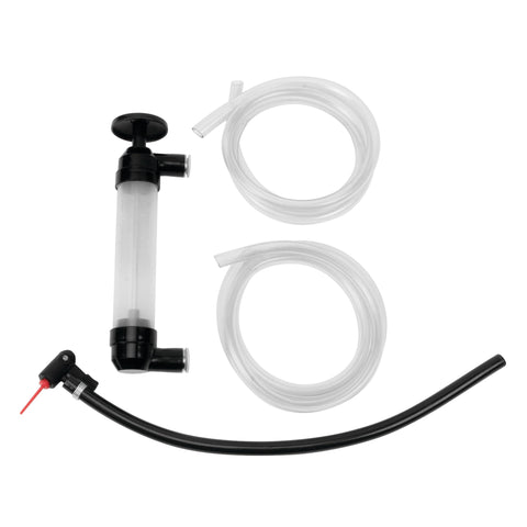 Performance Tool W1156 Grip Clip Transfer Pump/ Siphon Fluid Transfer Pump Kit for Water, Oil, Liquid, and Air, Black/Clear, 48-inch Hoses