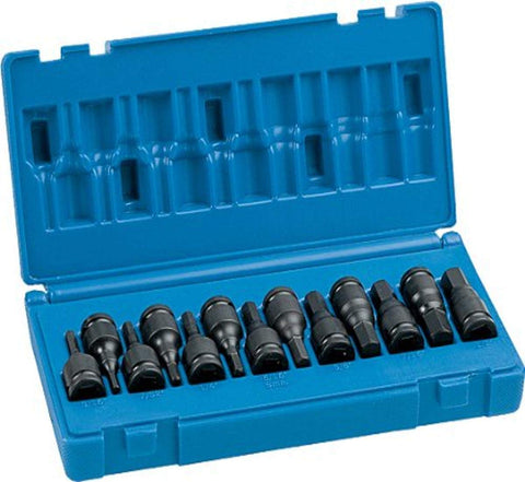Grey Pneumatic 13-Piece 3/8 in. Drive SAE and Metric Hex Impact Socket Set