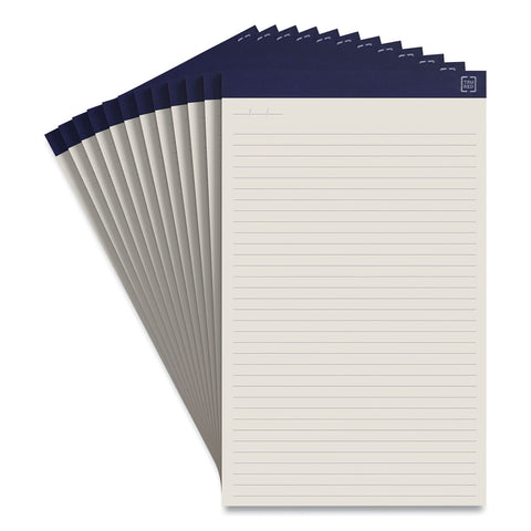 TRU RED TR58197 Notepads, 8.5-Inch x 14-Inch, Wide Ruled, Ivory, 50 Sheets/Pad
