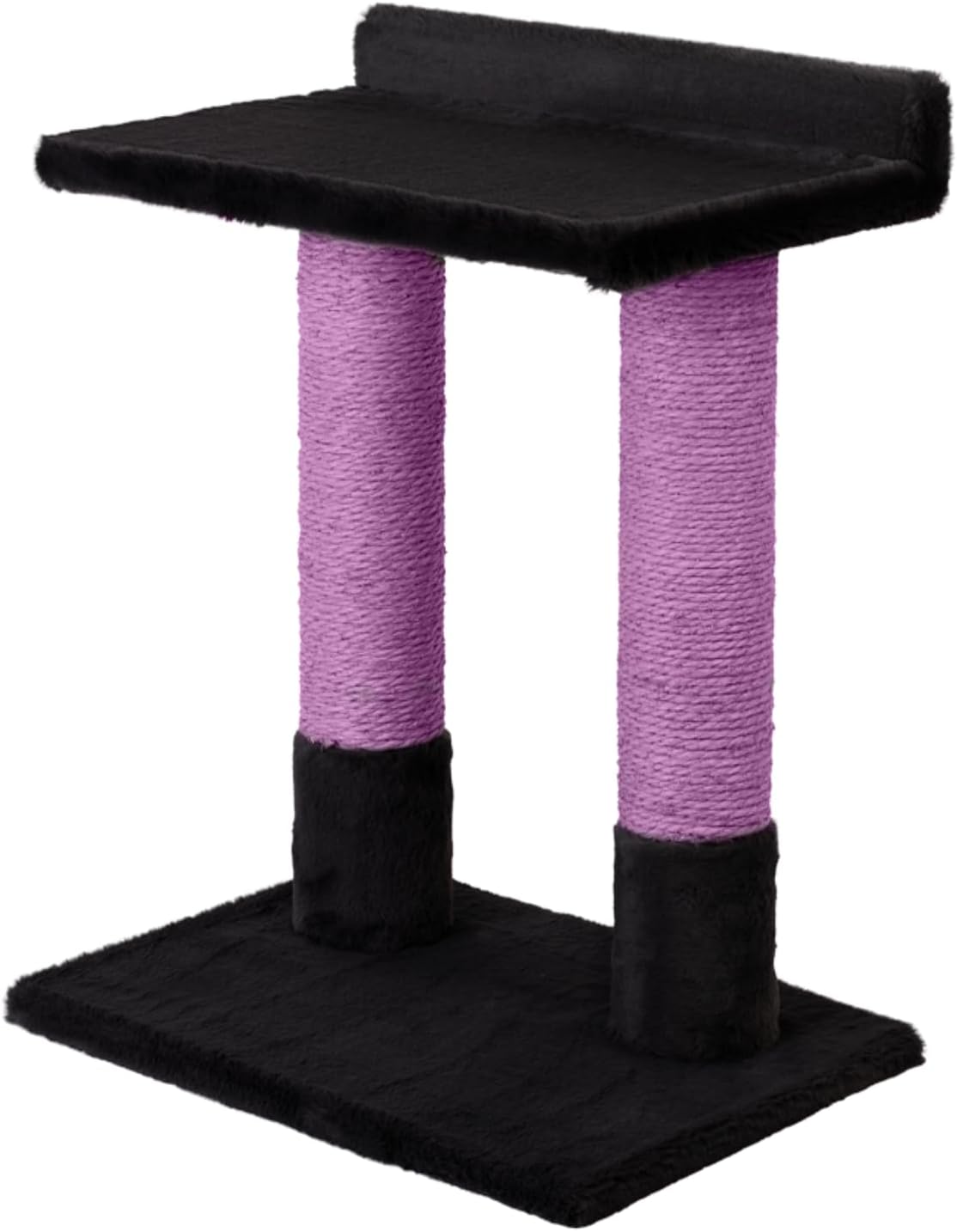 24 Inch Classic Comfort for Indoor Modern Premium Cats and Kittens Scratcher Larger Base for Better Stability, (Black, Purple)