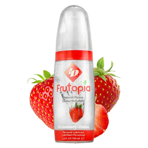 ID Frutopia Personal Lubricant - Strawberry Flavored, Water Based Lube, 3.4 Fl Oz Bottle