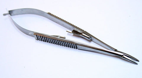 BDEALS Castroviejo Curved Needle Holder Stainless Steel with Lock