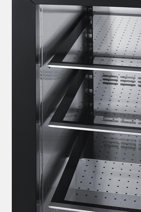 Summit 24 Inch Beverage Refrigerator with Glass Door, 3.5 Cu.ft., Shallow Depth Undercounter, Commercially Approved- SDHG2443 (LHD, Panel Ready) (Panel not included)