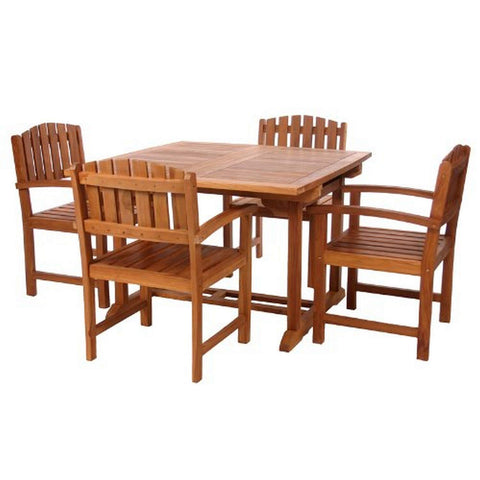 5-Piece Butterfly Extension Table Dining Chair Set