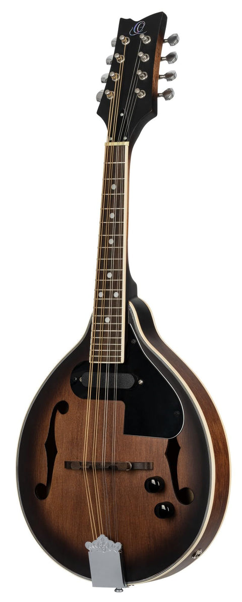 Ortega Guitars, 8-String Americana Series A-Style Acoustic-Electric Mandolin, Right, Whiskey Burst (RMAE30-WB)