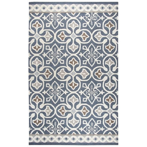 Rizzy Home Alora Decor LaVine 8' x 10' Blue/Gray/Natural/Taupe/Gray Hand-Tufted Area Rug