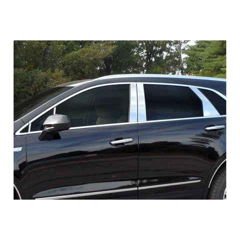 QAA is Compatible with 2017-2020 Cadillac XT5 10 Piece Stainless Pillar Post Trim, Includes Two Front Pillars, Front of The Mirror PP57262