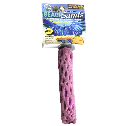 Polly's Beach Sands Nail Trimming Bird Cage Perch for Parakeets, Cockatiels, Amazons, Grays, Cockatoos, Macaws, eclectus and Many Other Birds (Small, Variety)