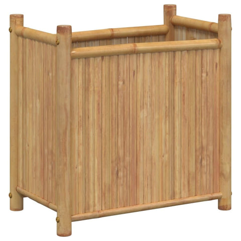 vidaXL Planter Raised Garden Bed â€“ Outdoor Bamboo Flower Pot Stand for Balconies, Patios â€“ 19.7"x11.8"x19.7" â€“ DIY Garden Decoration