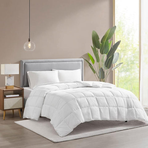 Oakestry Thinsulate Fibers with 300TC Cotton Sateen Cover Ultra Soft All Season Warmth Comforter Reversible Design Geometric Pattern, Full/Queen, Warmer
