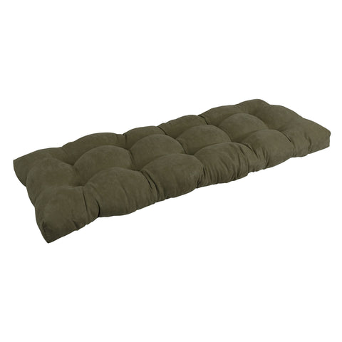 Blazing Needles Microsuede Tufted Bench Cushion, 46" x 19", Hunter Green 1 Count