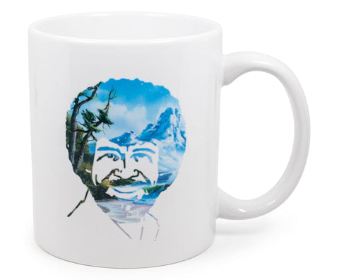 Bob Ross Exclusive Watercolor Portrait Ceramic Coffee Mug | Official Joy Of Painting Collectible | Novelty Drinkware For Home Kitchen Set | Holds 11 Ounces