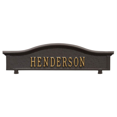 Whitehall Personalized Address Mailbox Topper Finish: Bronze and Gold