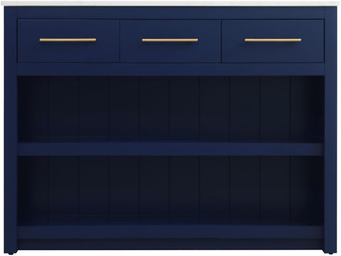Elegant Kitchen and Bath 48" Kitchen Island in Blue